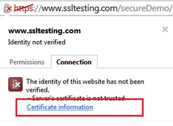 certificate information